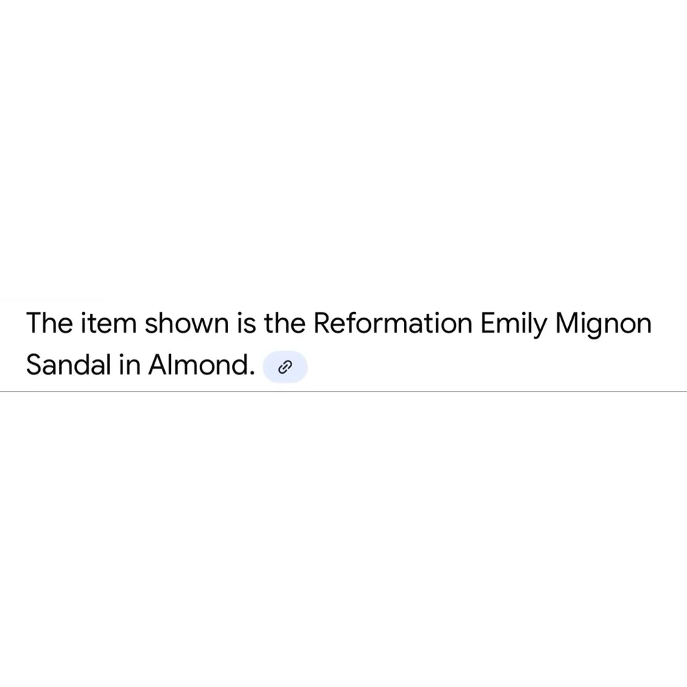 New Reformation Emily Mignon Sandal in Almond/Cream 8 - Picture 5 of 5